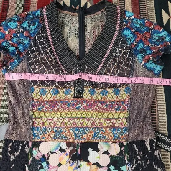 Rare Anthropologie Beguile by Byron Lars Margot Pencil Dress Sz 8 Vivrant Colorf - Picture 9 of 11